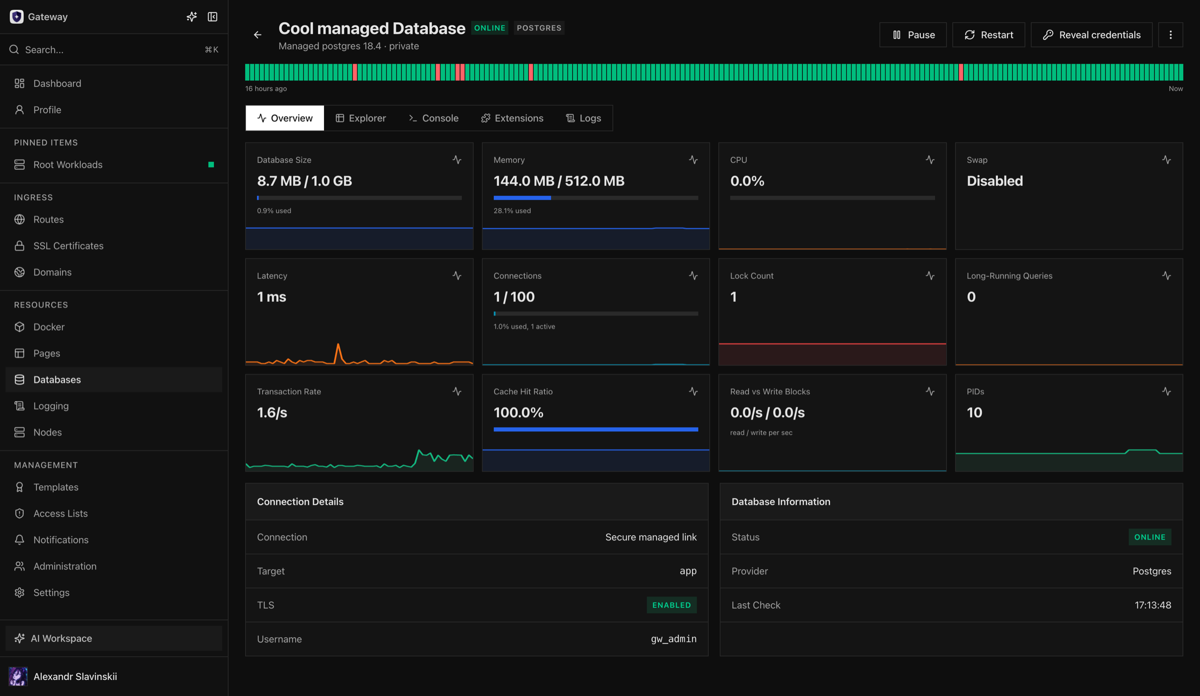 Обзор управляемого PostgreSQL с метриками состояния и производительности